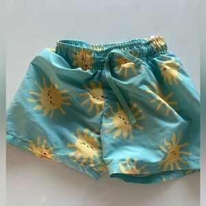 H&M Kids Teal and Yellow Sunshine Shorts